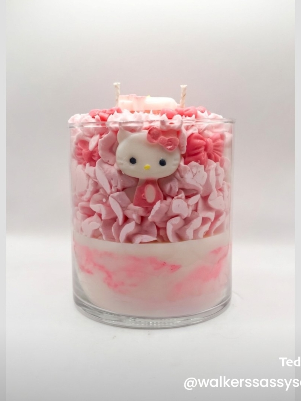 Hand Crafted Pink & White Watermelon Lemonade Decorative Candle - Picture 3 of 4